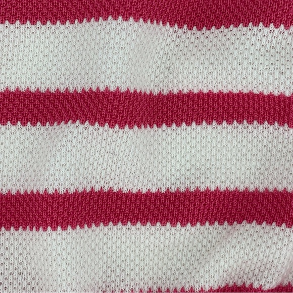 Vince Camuto NWT Girls' White & Pink Striped Waffle-knit Sleeveless Romper, 7 - Picture 15 of 16